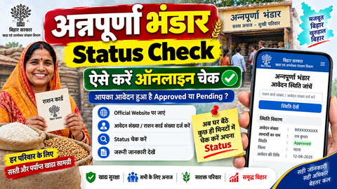 Annapurna Bhandar Status Check 2026: ऑनलाइन स्टेटस कैसे चेक करें?