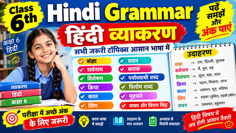 Hindi Class 6th Grammar: हिंदी व्याकरण के जरूरी Topics आसान भाषा में